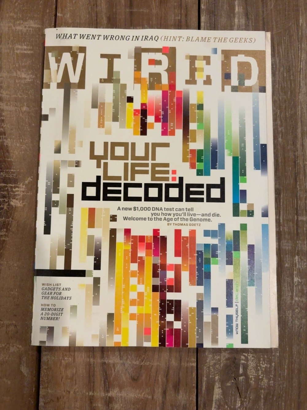 WIRED Magazine Dec 2007 Your Life Decoded DNA Genome Futurama 15.12